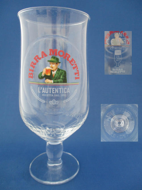 Birra Moretti Beer Glass