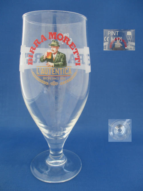 Birra Moretti Beer Glass