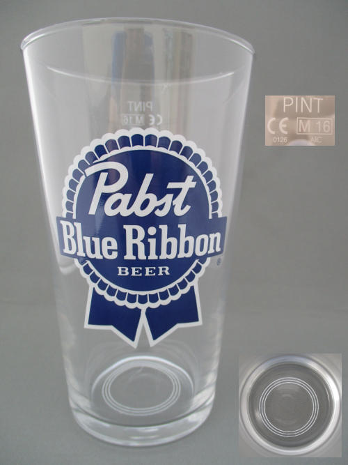 Blue Ribbon Beer Glass 002195B129