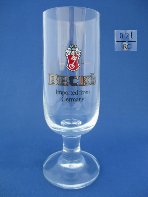Beck's Beer Glass 002220B130