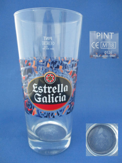 Estrella Galicia Beer Glass 002238B132