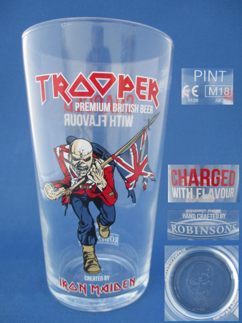 Robinsons Trooper Beer Glass 002241B132