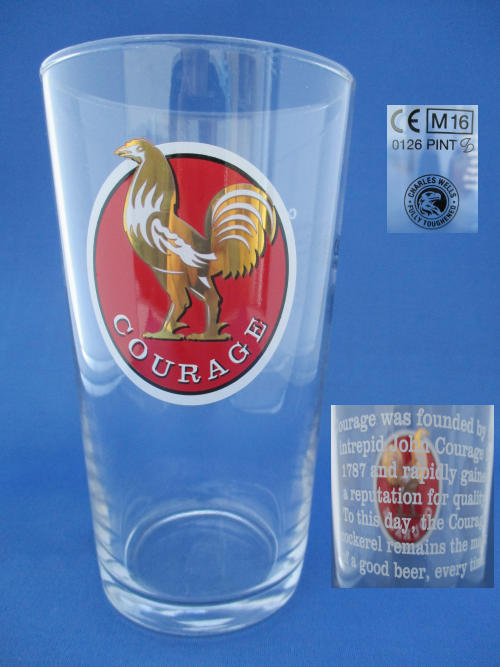 Courage Beer Glass 002260B133