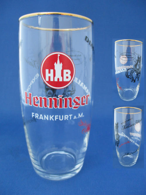 Henninger Beer Glass 002282B134