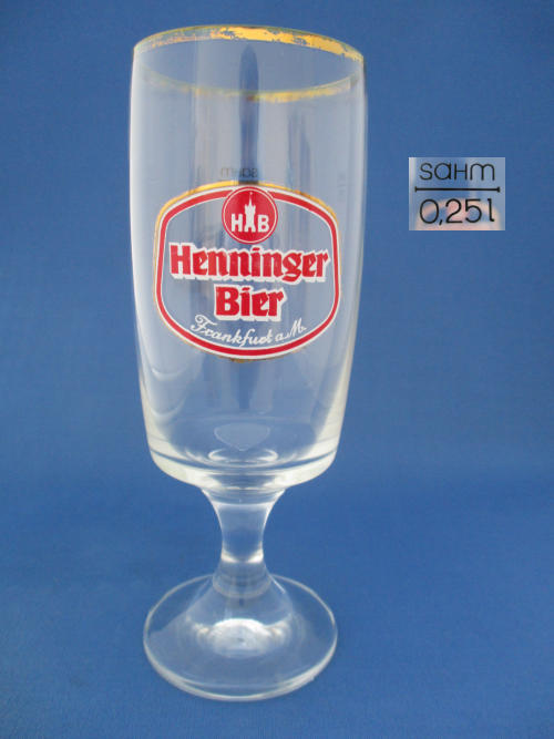 Henninger Beer Glass 002338B137