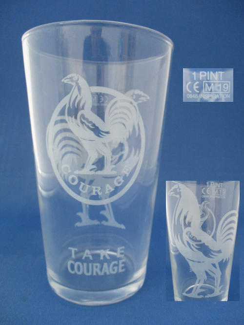 Courage Beer Glass 002356B138