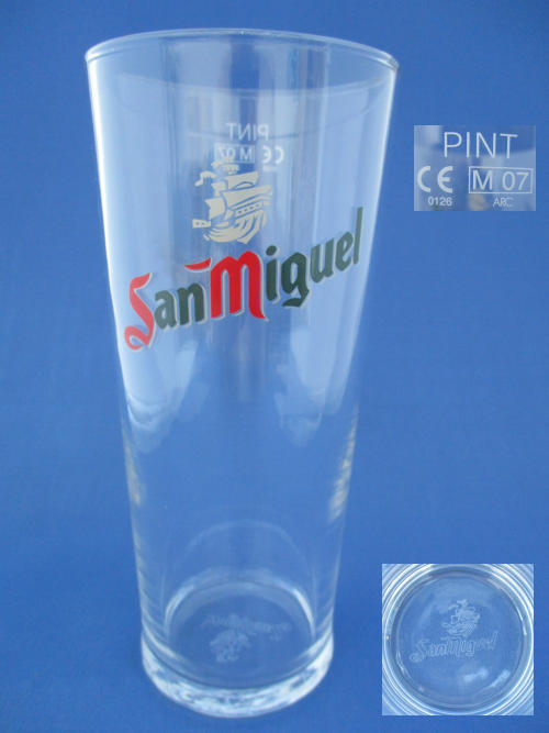 San Miguel Beer Glass 002384B139