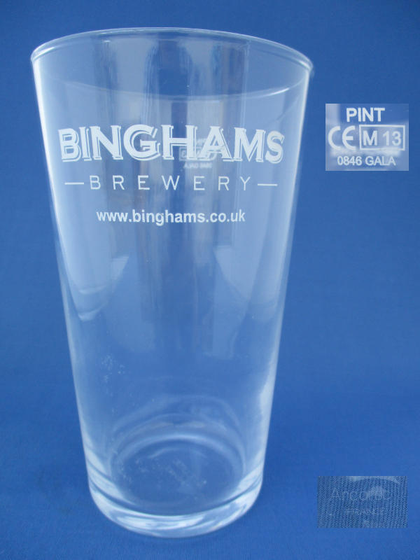 Binghams Beer Glass 002419B141