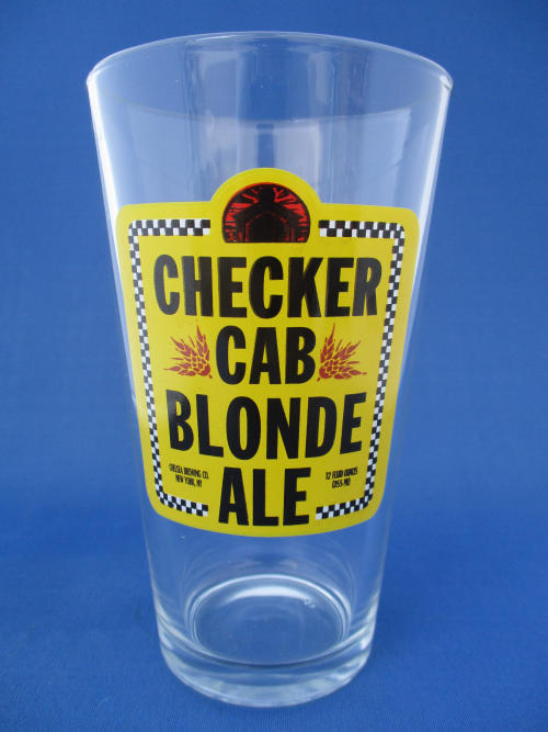 Checker Cab Beer Glass 002425B142