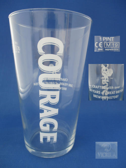 Courage Beer Glass 002611B151