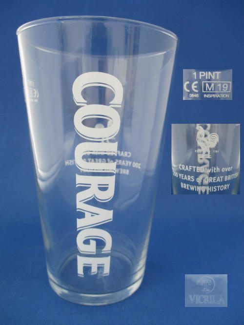 Courage Beer Glass