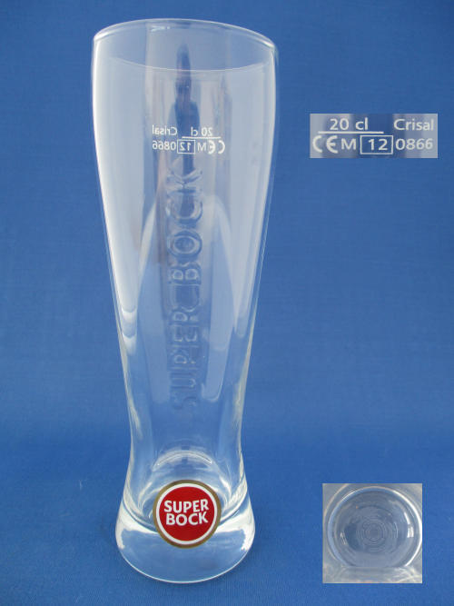 Super Bock Beer Glass 002613B150