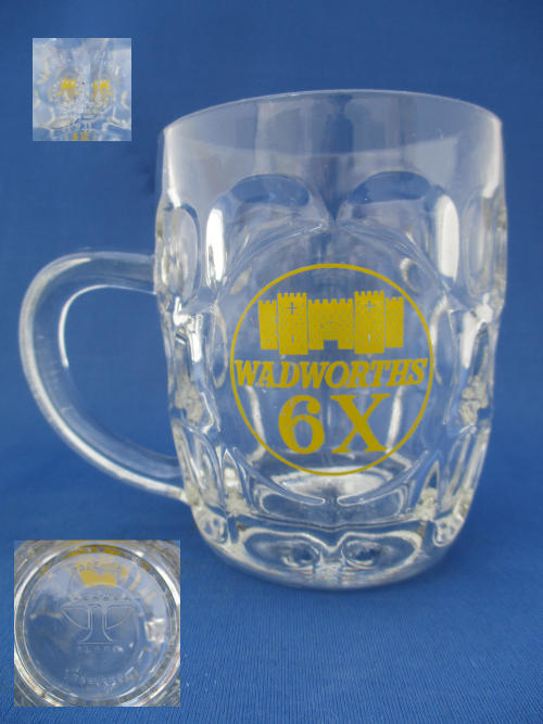 Wadworth 6X Beer Glass 002686B152