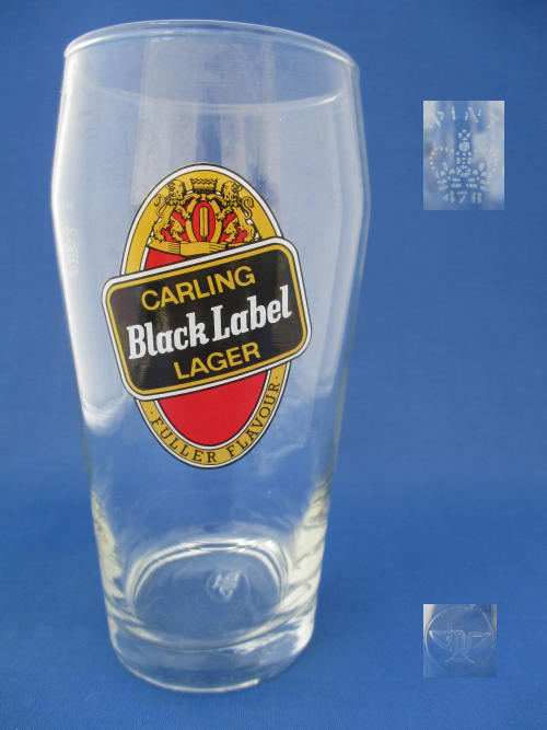 Carling Black Label Beer Glass 002697B155