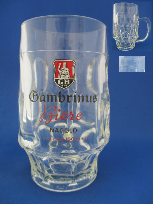 Gambrinus Beer Glass 002733B156