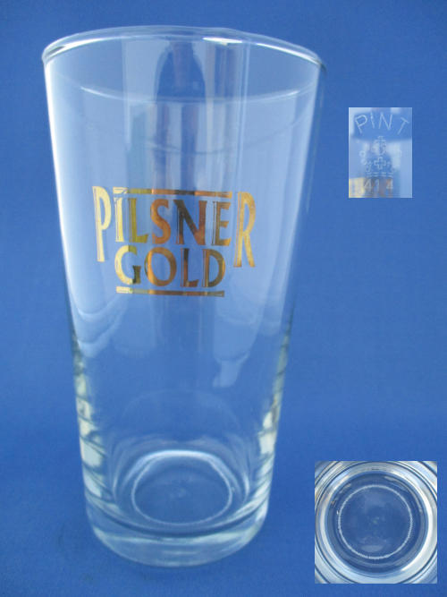 Pilsner Gold Beer Glass 002754B157