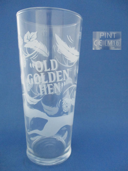 Old Golden Hen Beer Glass