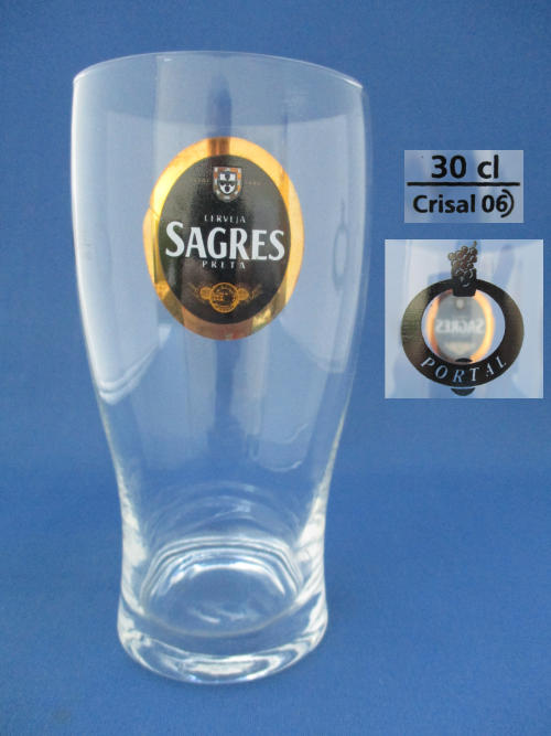 Sagres Preta Beer Glass