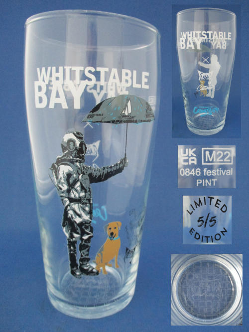 Whitstable Bay Catman Beer Glass