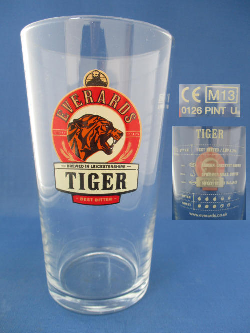 Everards Tiger Beer Glass