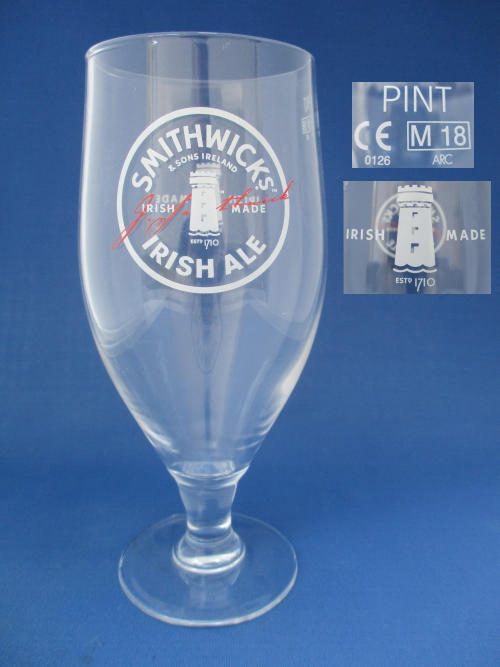 Smithwicks Irish Ale Beer Glass