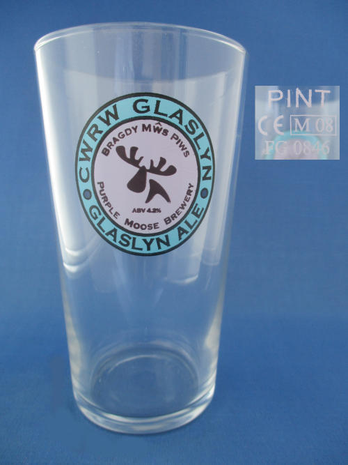 Purple Moose Beer Glass